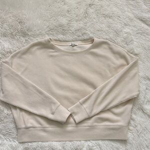 Z Supply Cream Ribbed Knit Top